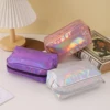 Trendy New Laser Design Clutch Storage Zipper Bag Waterproof and Dirt Resistan Lightweight Makeup Pouch, Versatile Cosmetic Bag 1