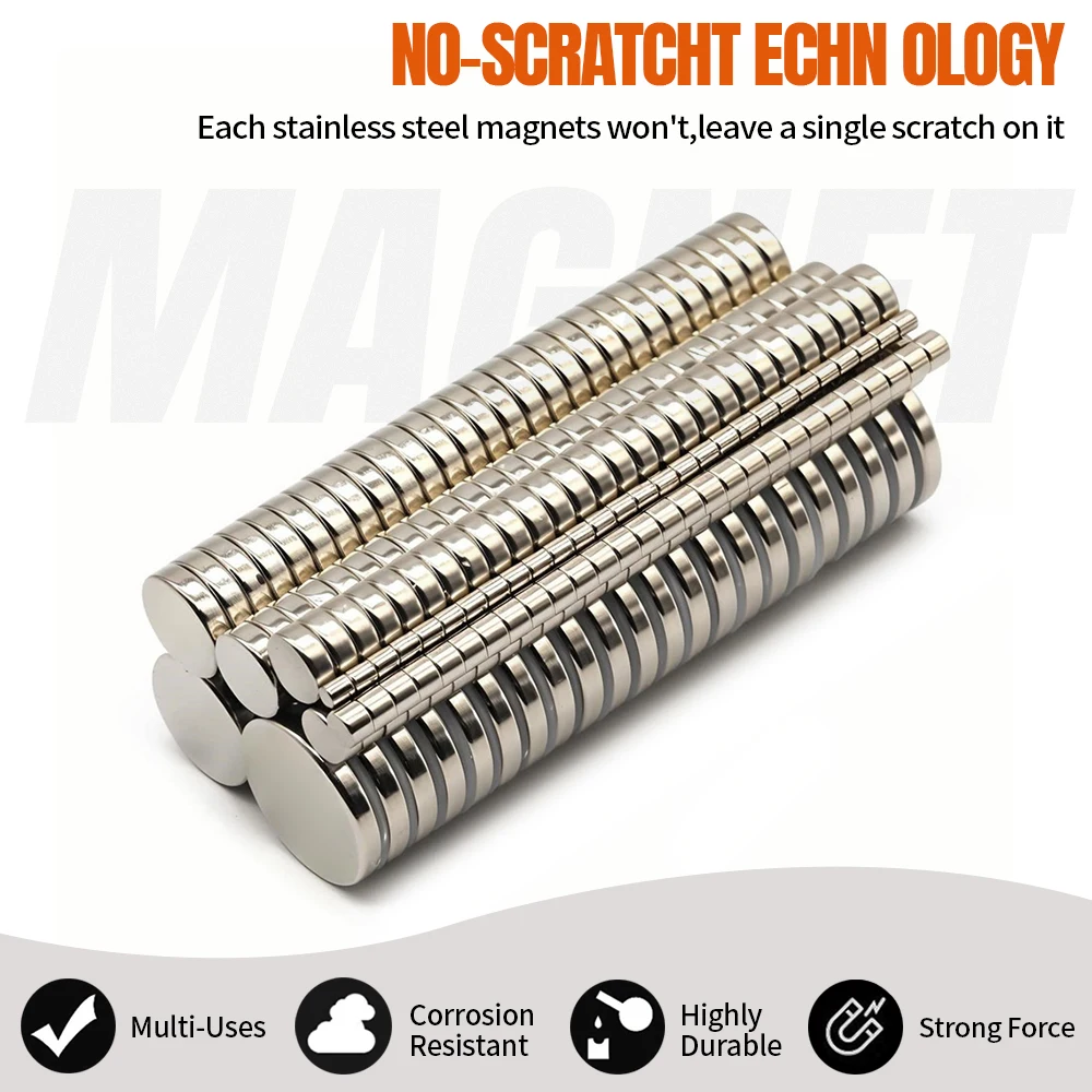 3/5/8/10/12/15X4 MM Runder Superstarker Neodym-Magnet Leistungsstarke Magnete Kleine Permanente Magnetische NdFeB-Kühlschrankmagnete für DIY – Detail 4