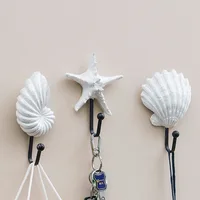 Wall Hook Sea Beach Conch Clothes Rack Practical Multifunctional Storage Ocean Hanger Clothing Home Decor 1