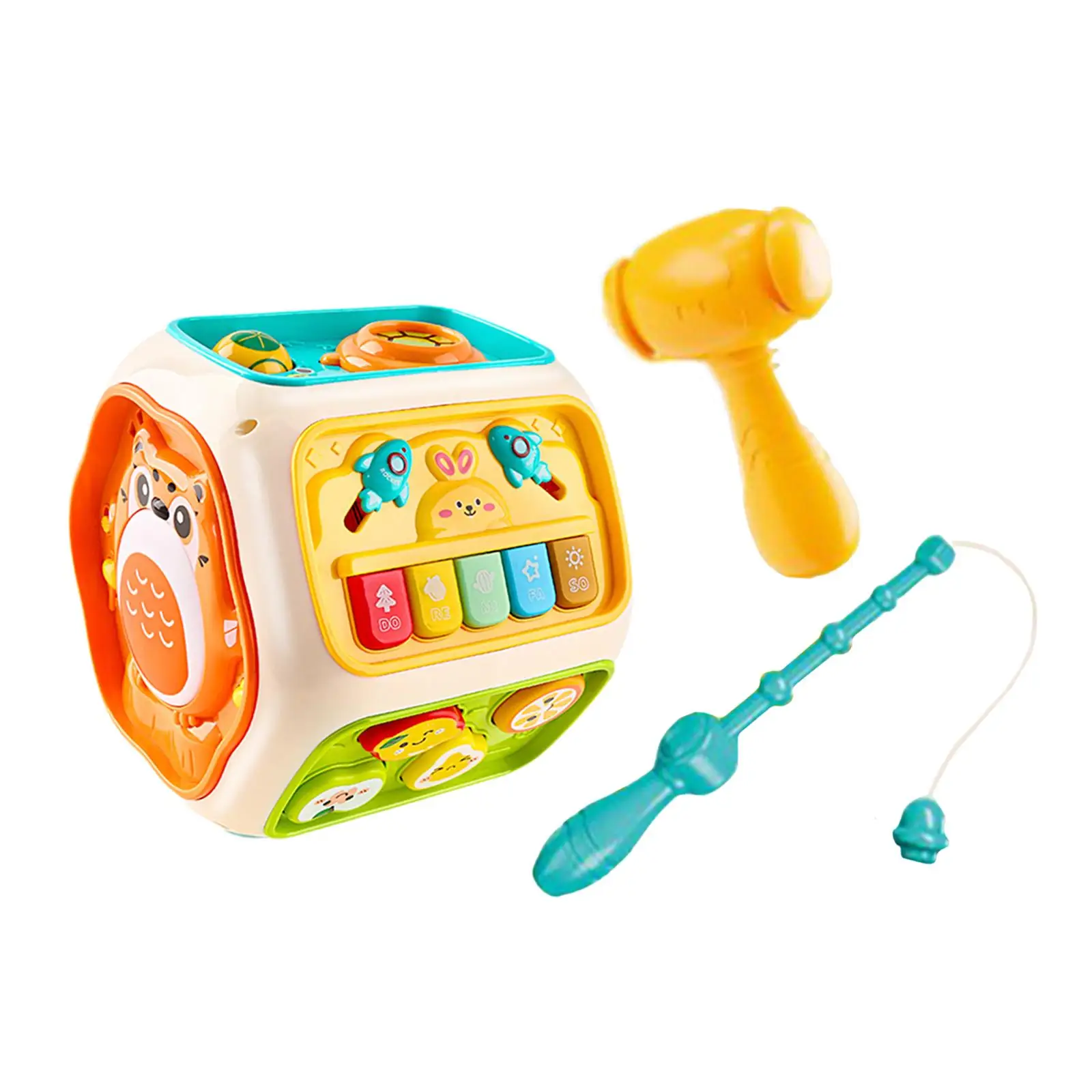 Children's Hand Beat Drum Set with Lights and Sounds Activity Center for 1 2 3 4 Year Old Kids Preschool Toddlers Birthday Gifts
