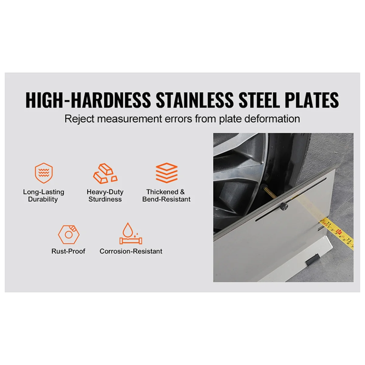 SEMOIC Wheel Alignment Tool Alignment Tool Toe Plates with 2 Measuring Tapes Toe Angle Measurement Plate