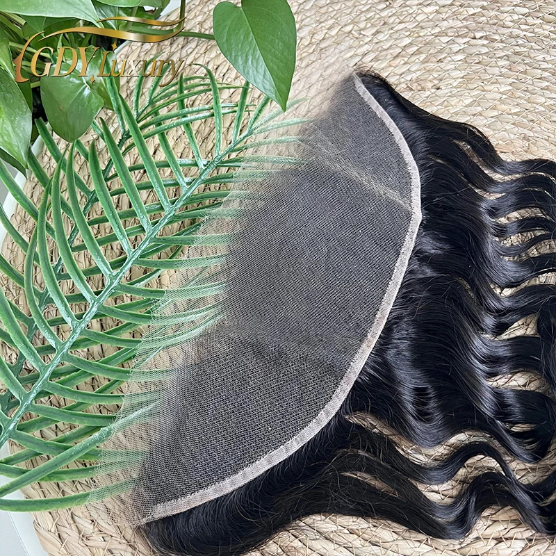 Loose Deep Wave 13x4 HD Lace Frontal Only Pre plucked Invisible Melt Skin Lace 4x4 5x5 Closure Raw Human Hair For Woman #1B