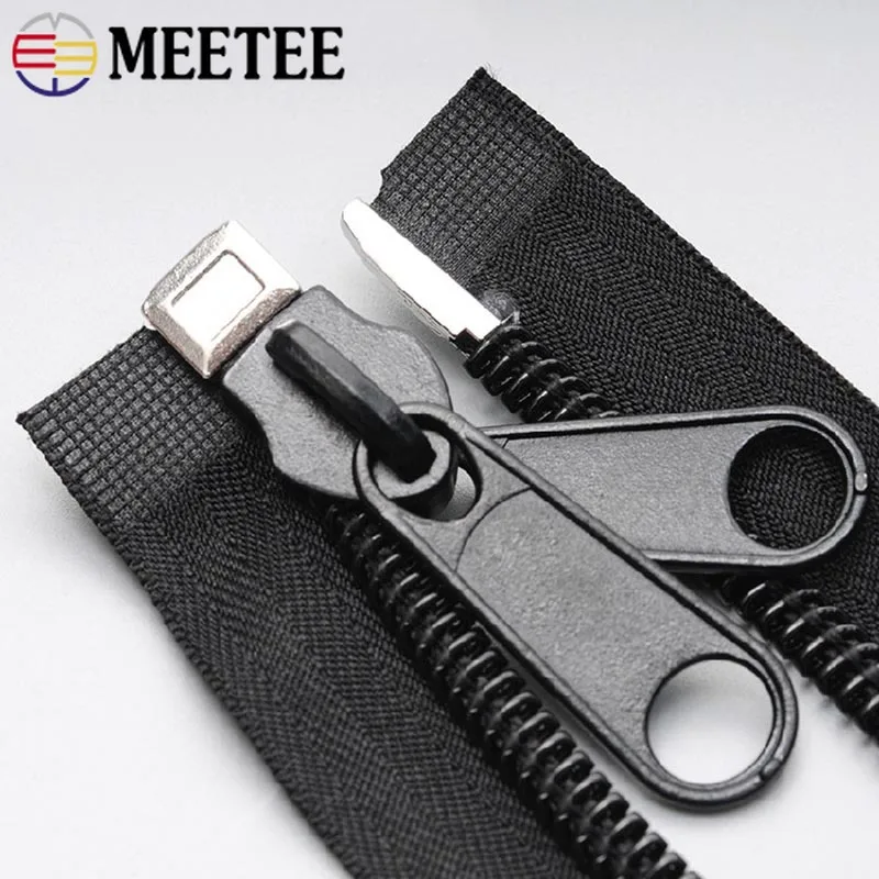 

Meetee 10# 80-300cm Plastic Nylon Zippers Black Open End Long Zip for Outdoor Tent DIY Tailor Sewing Craft Bag Clothes Accessory