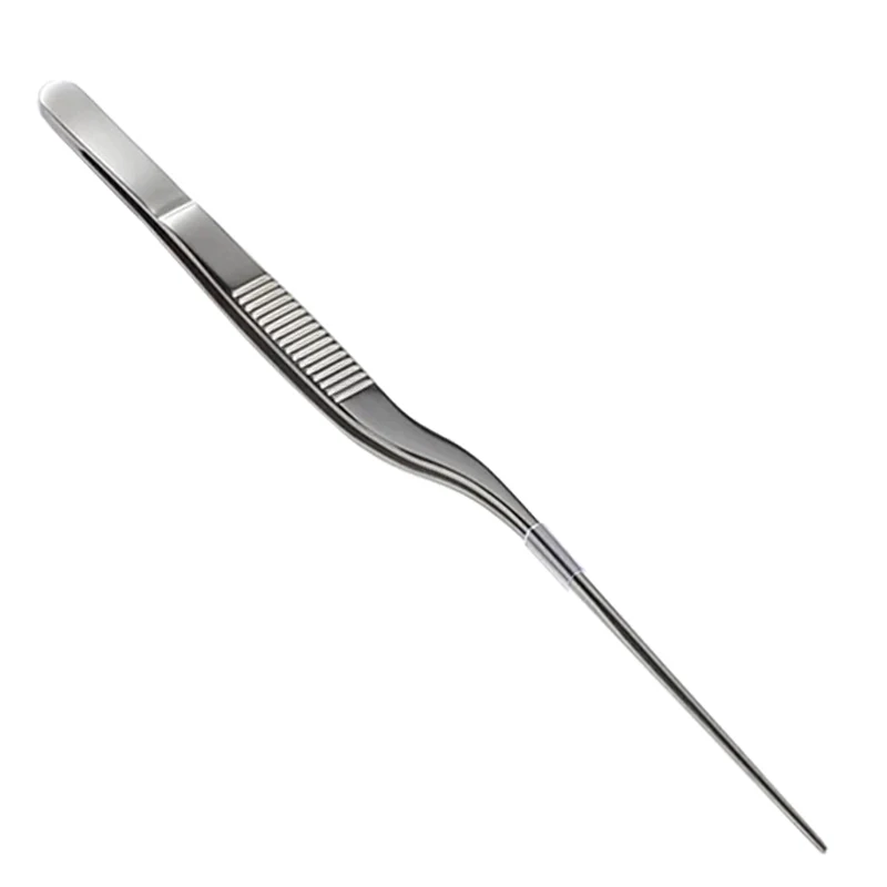 1 Piece Ear Nose Earpick Wax Removal Forceps Angled Clamp Nasal Tool Curved Earwax Tweezers Clip Eyelash Remover Cleaner Tweezer 2