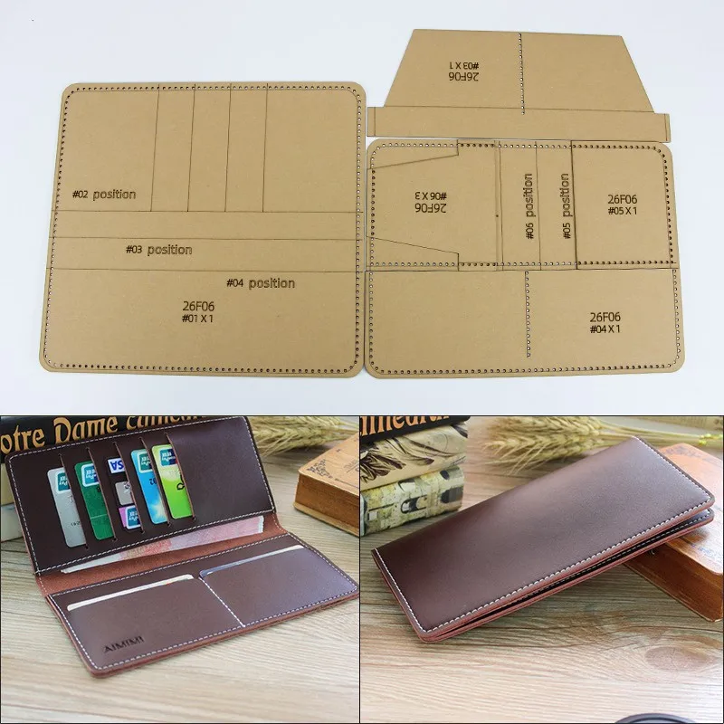 NUBECOM Business Wallets Making Stencil for Leather Leather Templates Long Wallet Template Tools herramientas para cuero