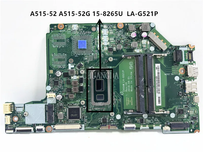 

Материнская плата для ноутбука Acer Aspire LA-G521P, материнская плата для ноутбука с 5-8265U DDR4 100% протестирована