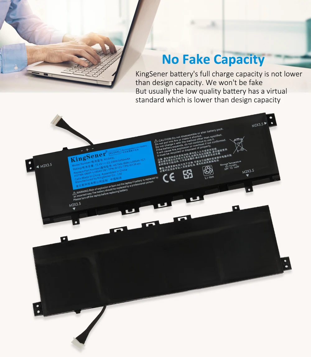 Bateria para hp Envy X360 13-ag 13m-aq 13-ah 13-aq0010tu 13-ah0010tx Hstnn-db8p Hstnn-ib8k L085442b1 L08496855 Kc04xl 53.2wh - Imagem 6