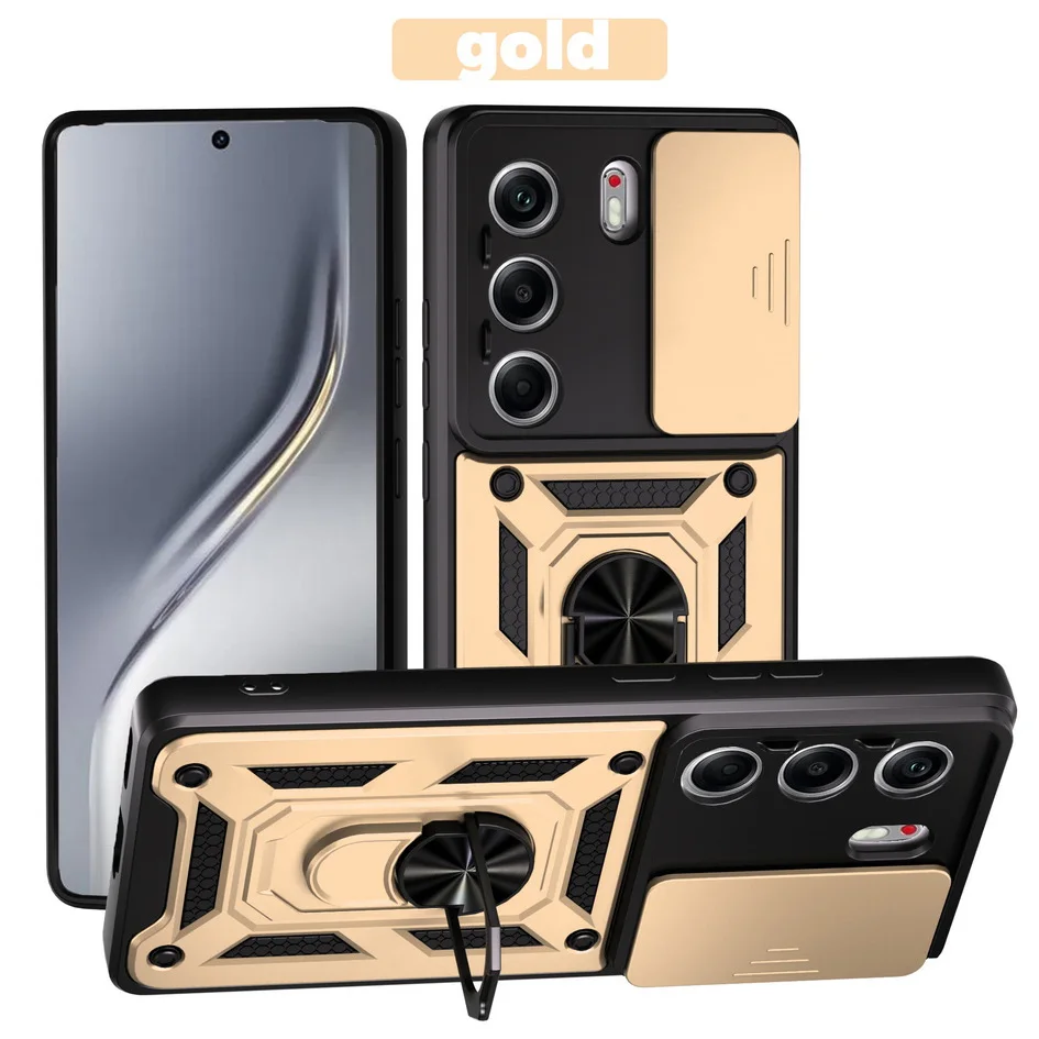 Armor Metal Ring Holder Camera Protective Case with Enhanced Durability