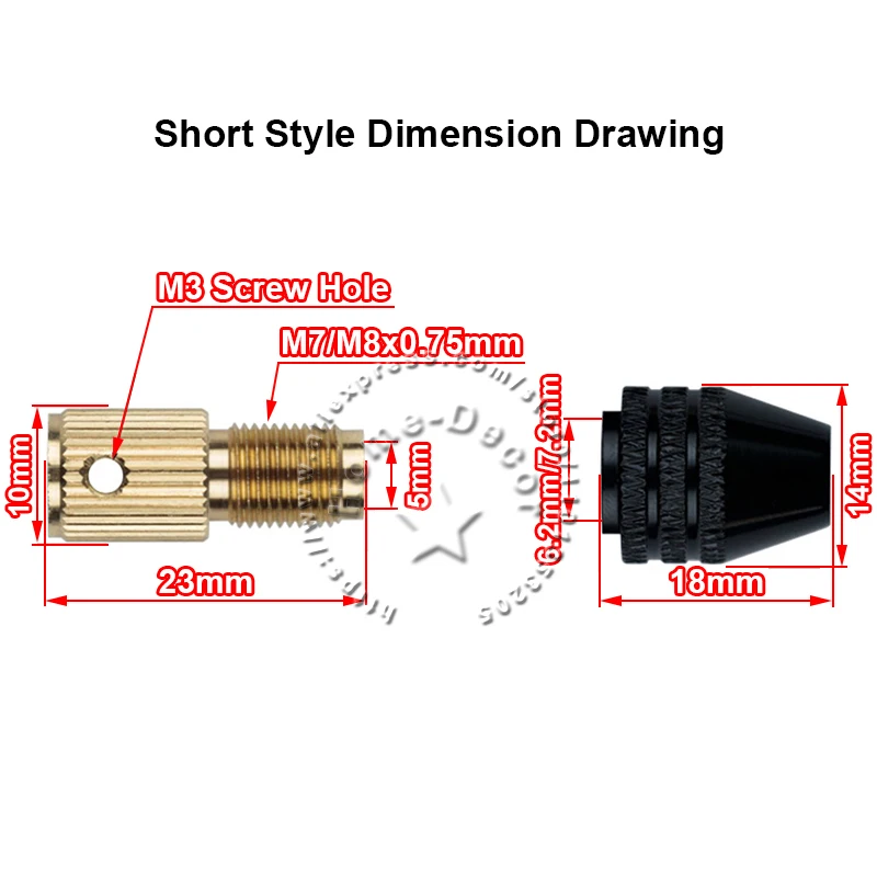 1PCS 0.3-3.2mm Multifunctional Micro Electric Grinding electric Drill Chuck Self tightening 2/2.3/3.17/4/5mm Hole