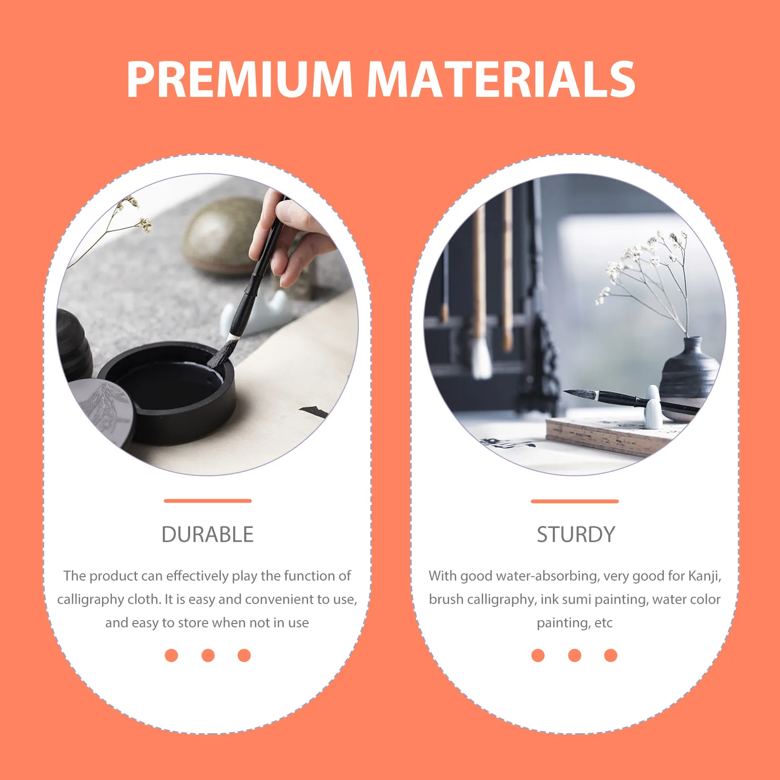 1 세트 접이식 서예 종이 잉크 수채화 그림용 튼튼한 재사용 가능한 쓰기용 천 중국어 붓 예술 연습