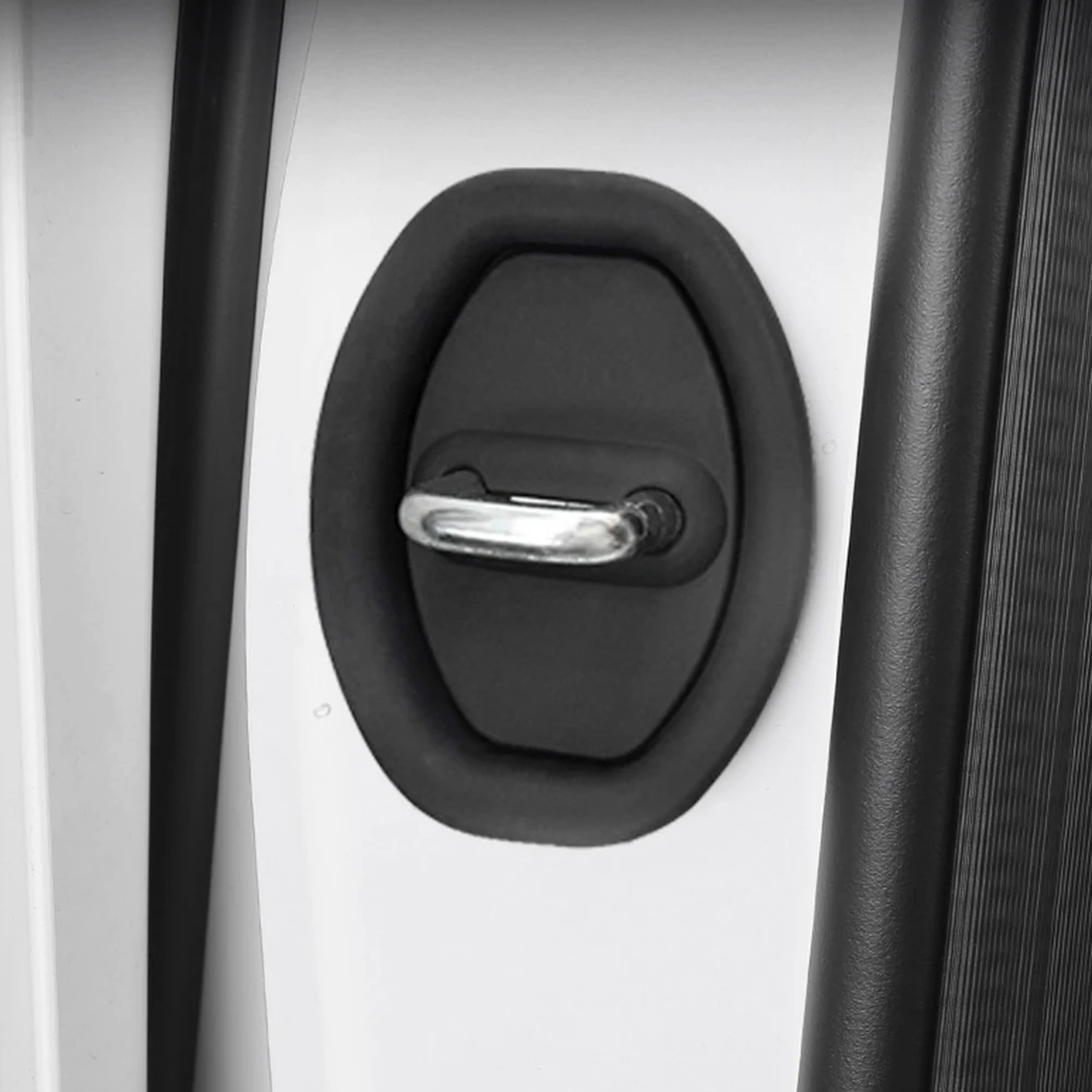 4Pcs Handle Silicone Vehicle Loc Guard Stopper Mute Damping Cushion Car Door Lock Protective Cover_voghion.com