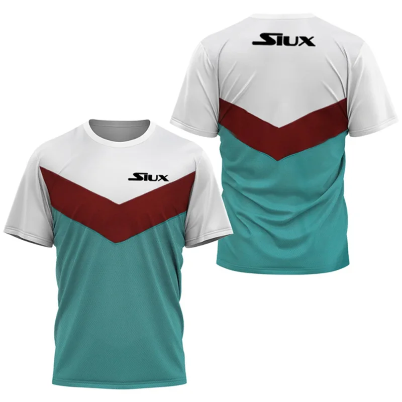 

Men's SIUX Brand Tennis Sports T-shirt Summer Badminton Short Sleeve T-shirt Large Quick Drying Breathable Volleyball Men's Top