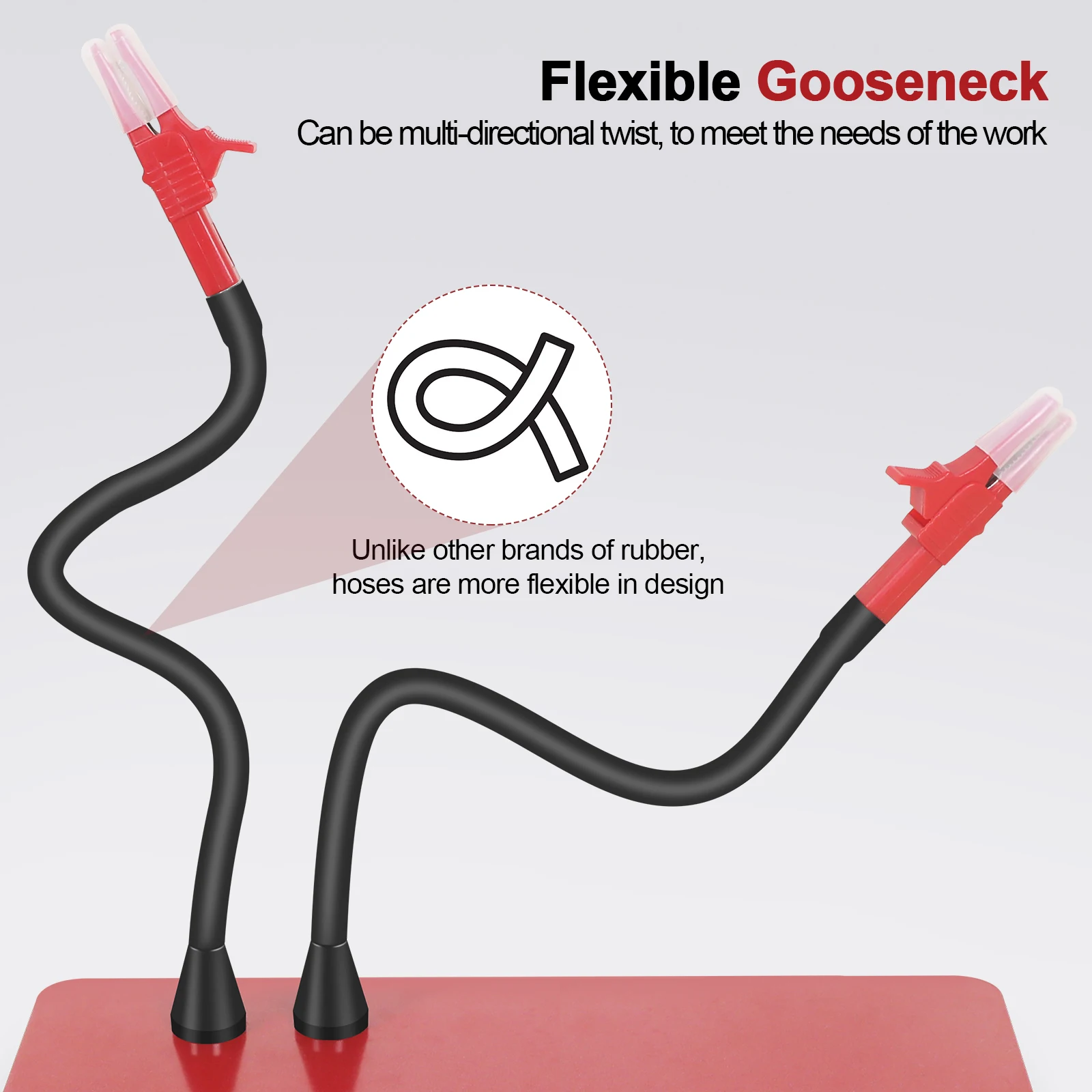 Toolour 2/5PCS Magnetic Soldering Helping Hands Third Hand Tools for Soldering Wire Holders with Flexible Gooseneck Metal Arms