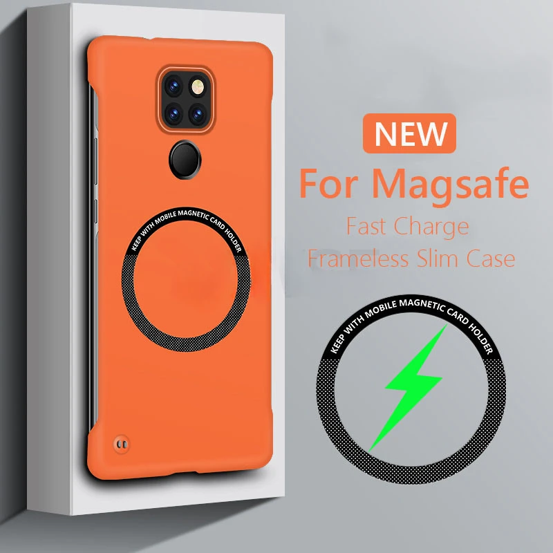 Luxury Frameless Magnetic Slim Case - Wireless Charging Hard Back Cover