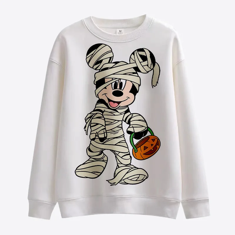 

Pullover spring and autumn thin section 2022 new Korean version loose Disney Minnie jacket hooded round neck sweater