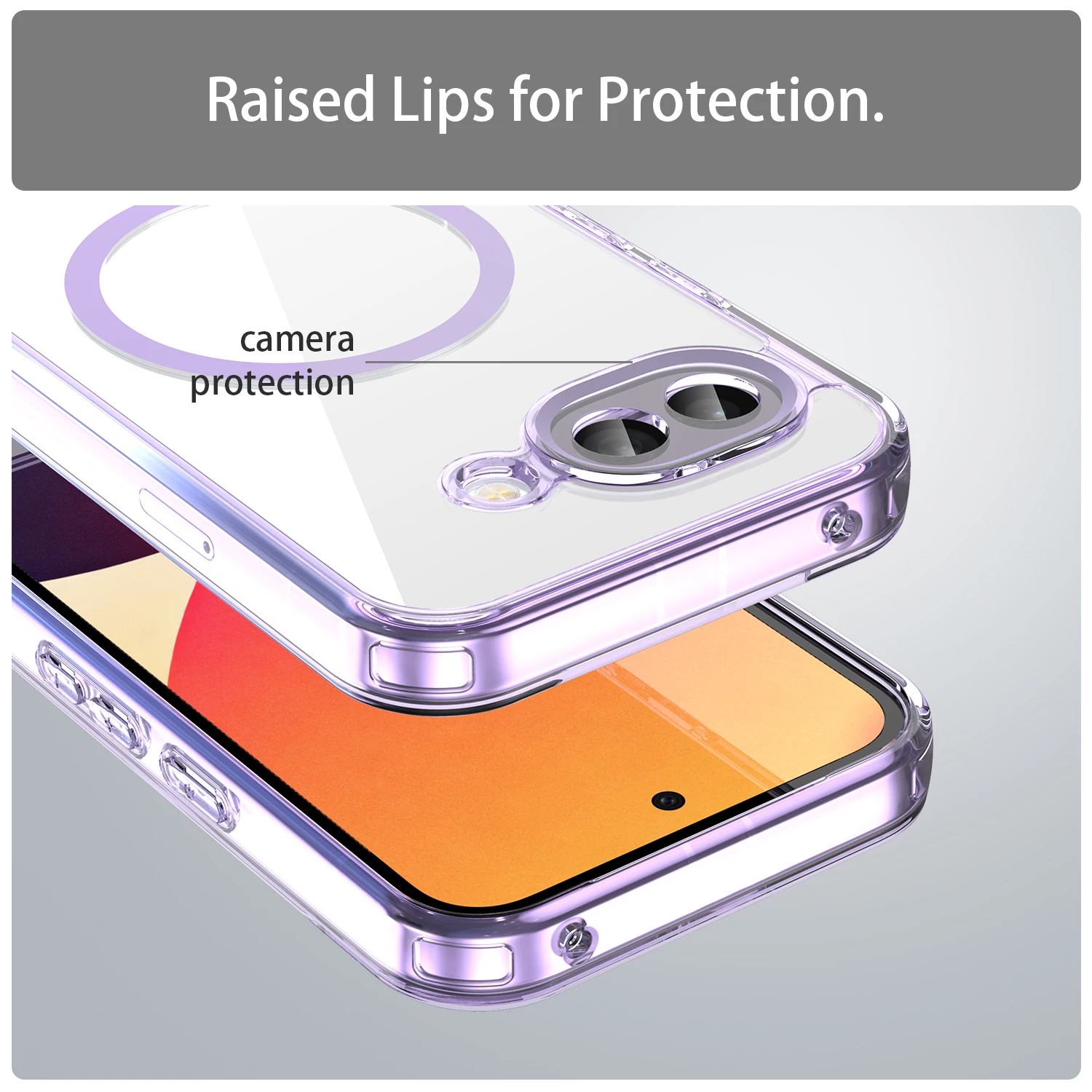 Luxury Transparent Colorful Phone Case with Magsafe and Anti-drop Lens Protection