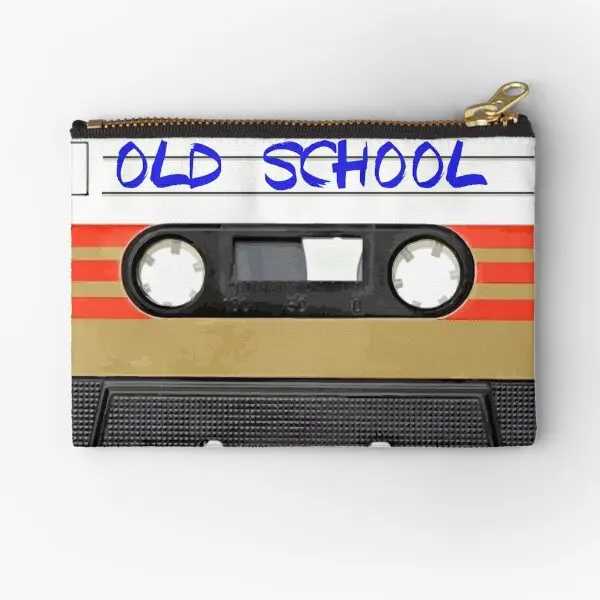 

Old School Music Zipper Pouches Panties Small Wallet Money Cosmetic Packaging Women Storage Pocket Men Underwear Key Pure Coin