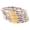 7pcs/set Cheetah Print Jewelry Silicone Rubber Wristband Round Bangle Stack Leopard Print Jelly Bangle Bracelet for Women 6
