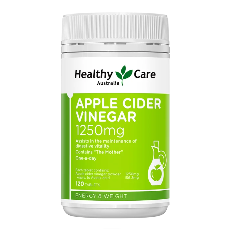 

Apple Cider Vinegar 1250 mg Assists in The Maintenance of Digestive Vitality 120 Tablets