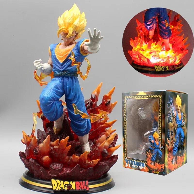 25cm Anime Vegetto Dragon Ball Figures GK Vegetto Action Figures with Light Tenth Bullet PVC Collection Model Toys Ornamen Gifts