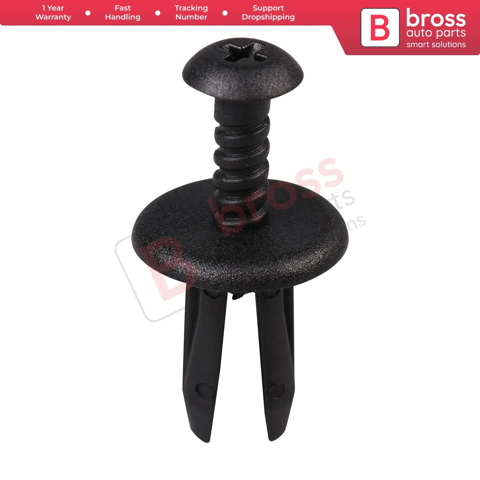 10 Pieces Push Type Retainer, Expanding Screw Rivet Black for European Cars