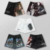American Men's Fashion Shorts Cool Anime Style Mesh Quick-drying Breathable Stretch Drawstring Shorts Casual Beach Pants 1