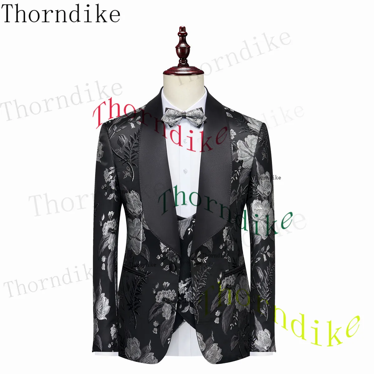 Thorndike Suit Coat Pants Vest 3 Pcs / Fashion Men's Casual Boutique Business Wedding Groom Dress Blazers Jacket Trousers
