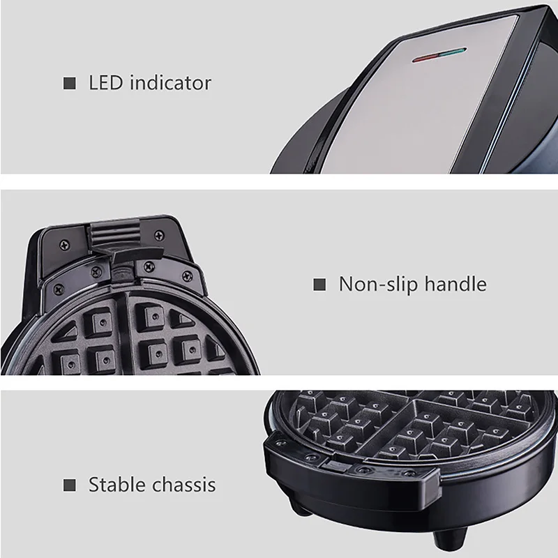 3in1 Exchangeable Waffle Sandwich Donut Maker Non-Stick Multi-Function Electric Breakfast Cake Baking Machine