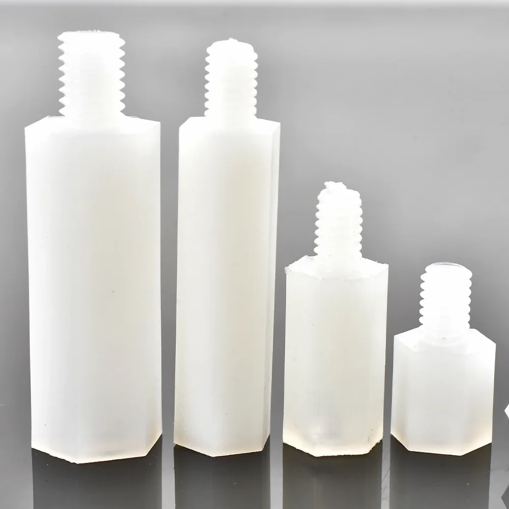 thumbnail image 1 of 10-50pcs Black/White Nylon Hex Standoff Screw Column Bolt M2 M2.5 M3 M4 M5 M6 PCB Plastic Hexagon Motherboard Bolt Spacing Screw, 1 of 5