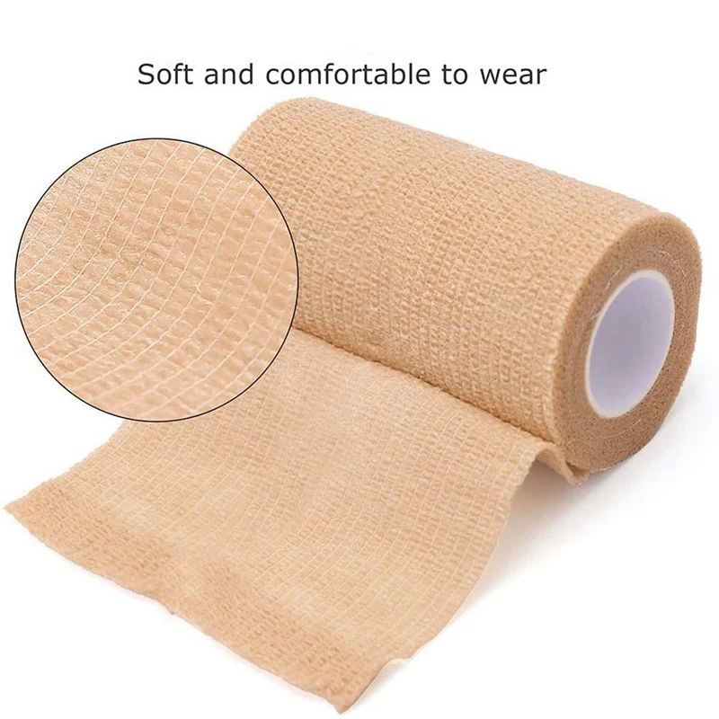 12 Packs First Aid Self Adhesive Cohesive Bandage, 10X450cm, Self Adherent Wrap, Non Woven Bandage Wrap