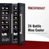 24-Bottle Dual-Zone Wine Cooler with Split Storage & Touchscreen Controls Freestanding Refrigerator Red White and Rosé Wines 2
