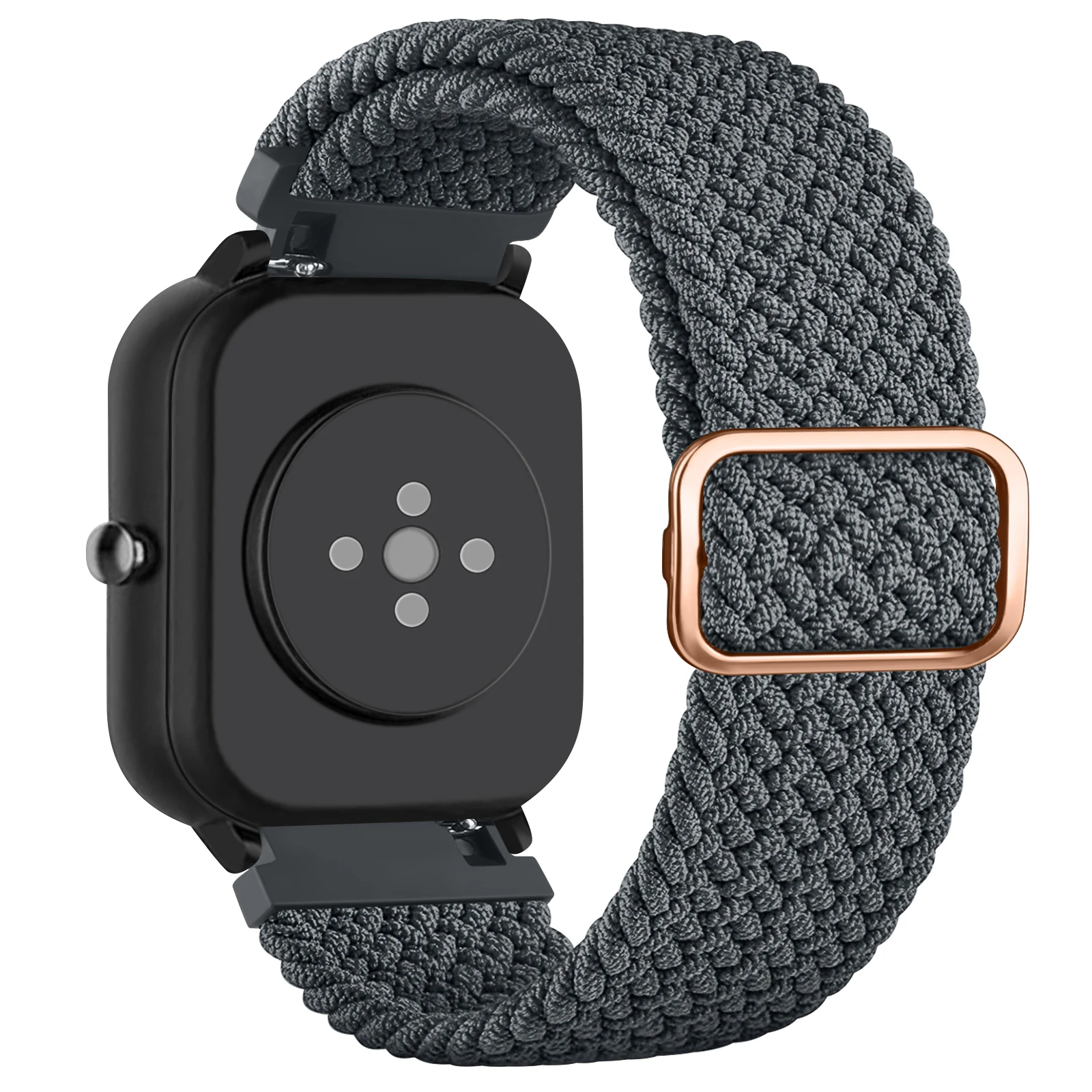 20mm Elastic Weave Smartwatch Strap, Adjustable and Comfortable Band