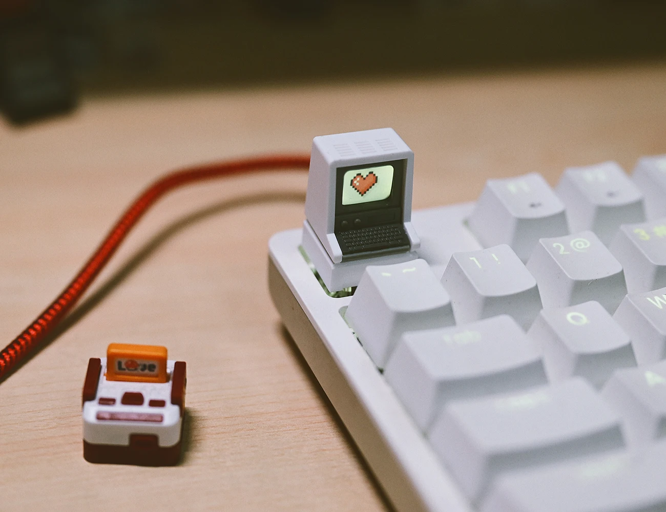 Keycap retro clássico para teclado mecânico, tom