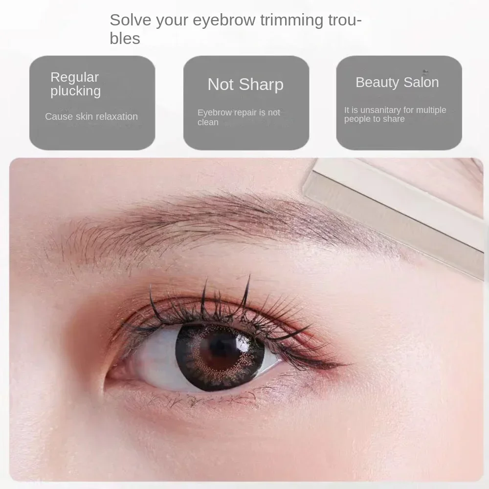 Eyebrow Trimming Professional Hair Cutting Razor Knife Stainless Steel Multi-function Sharp Feather Blade Makeup Tool 100Pcs/Lot