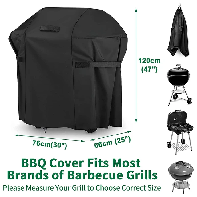 420D Oxford Ruhával Kerek Bbq Cover Por Vízálló Weber Grill Rain Protector Kültéri Kerti Barbecue Szerszám Kert Kiegészítő - Image 2