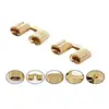 2-6pcs Copper Brass Door Hinges Cylindrical Hidden Cabinet Concealed Invisible Furniture Barrel Hinge For Hardware Gift Box 4