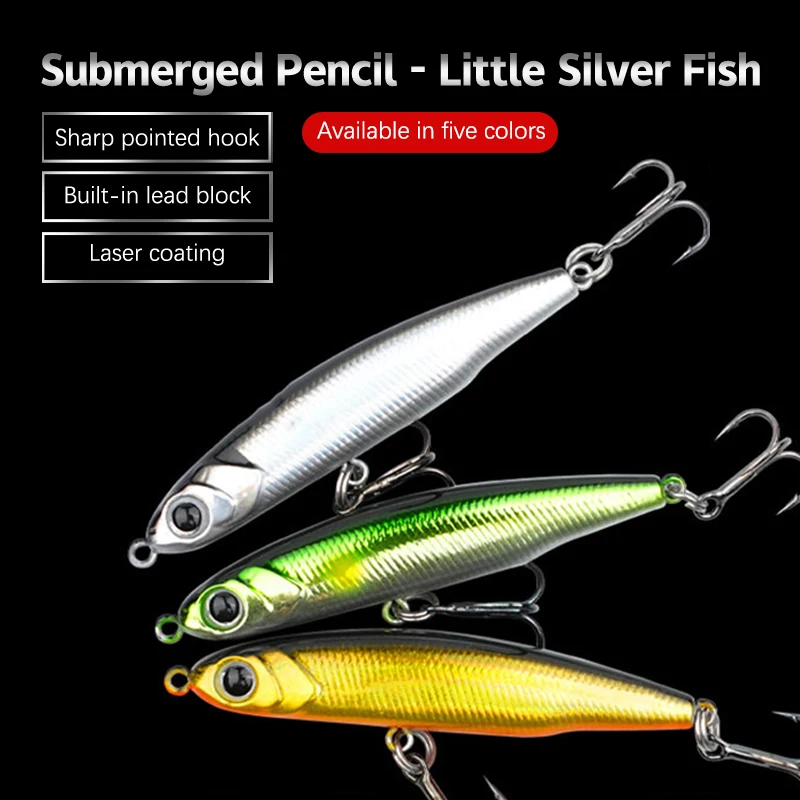 pencil sinking fishing lure weights 11 8g bass fishing tackle lures fishing accessories saltwater lures fish bait trolling lure Sinking Pencil Bait 50mm 60mm 3g5g8g Wobbler Trout Mackerel Micro Sea Fishing Lure Shad Bass Lures