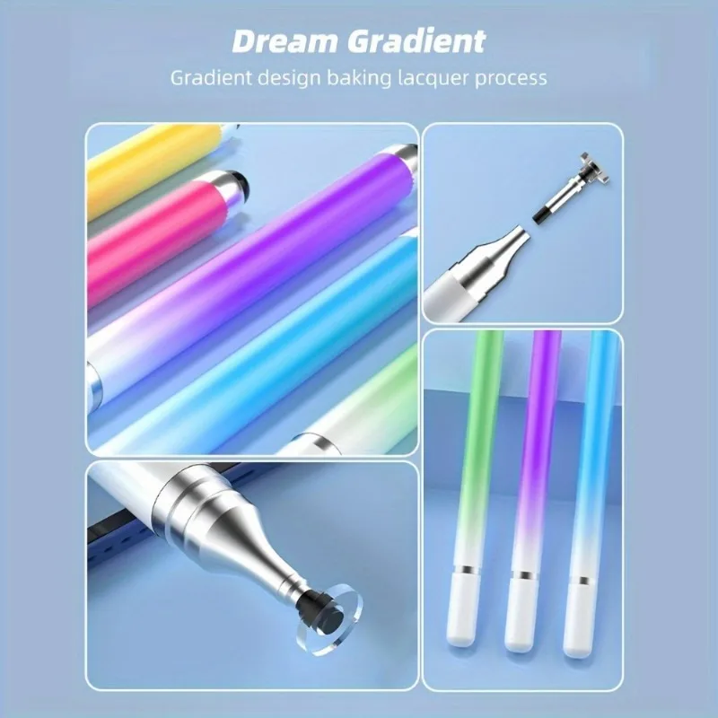 High-Precision 2-in-1 Silicone Tip Stylus Pen for Smartphones & Tablets – Ideal for Video Editing, Drawing, and Handwriting