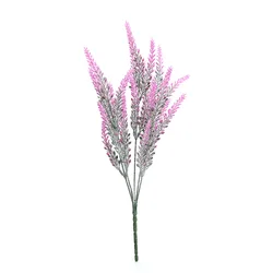Elegant Lavender Faux Flower Bouquet - Premium Lifelike Decor for Home, Wedding, and DIY Projects (Set of 3) (Rose Red)