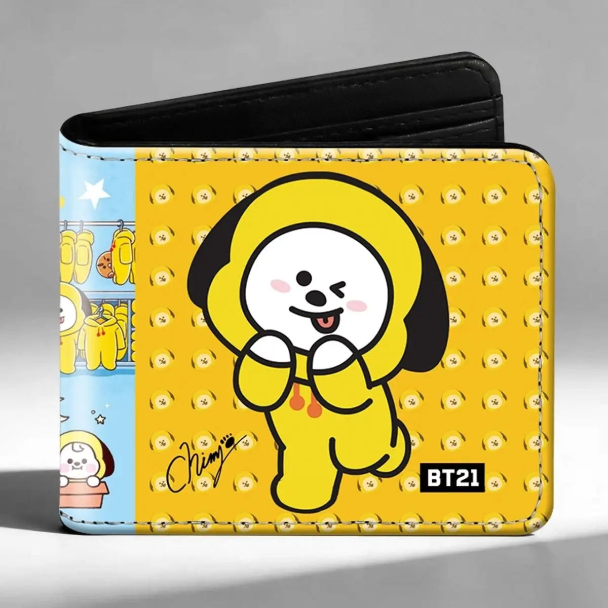 BT21 Koya Cooky Studenten-Geldbörse mit Münzfach, wasserdicht, hochwertiges Aussehen, beliebt bei Mädchen, passender Stil für beste Freundinnen – Detail 1