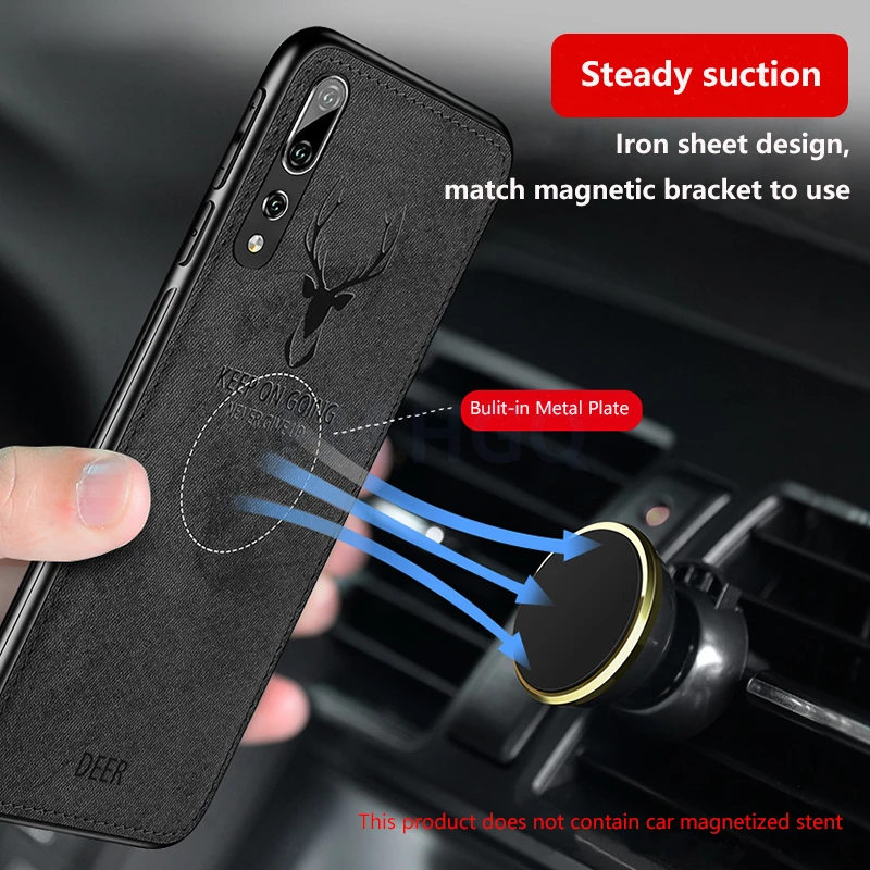 Elegant Soft Cloth Magnetic Back Cover with Built-in Magnet