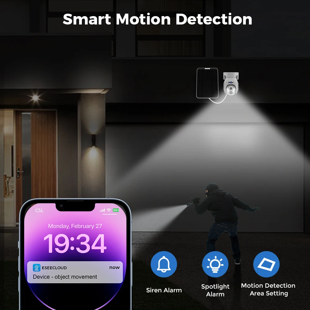 Hiseeu-طقم نظام مراقبة لاسلكية خارجية ، مجموعة كام...