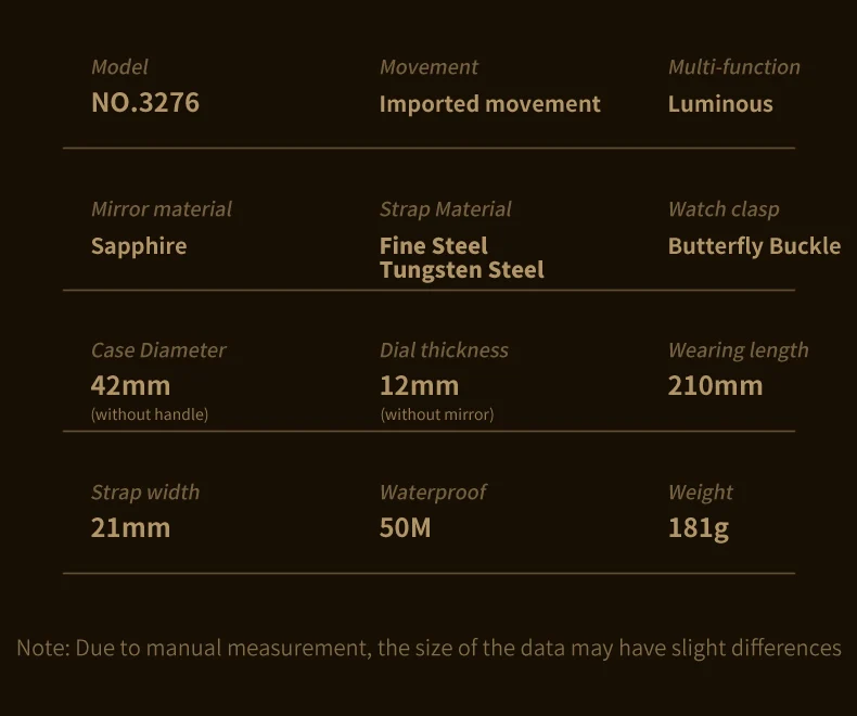 OUPINKE 3276 Golden Wristwatch for Men Imported MIYOTA Movement TOP Luxury Watch Men