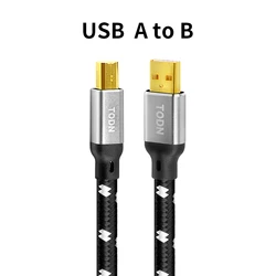 Premium USB DAC Cable - Type C to Type B Hi - Fi Stereo Audiophile Cable, 6N OFC Data Audio Digital Cable - 5m (USB A to C)
