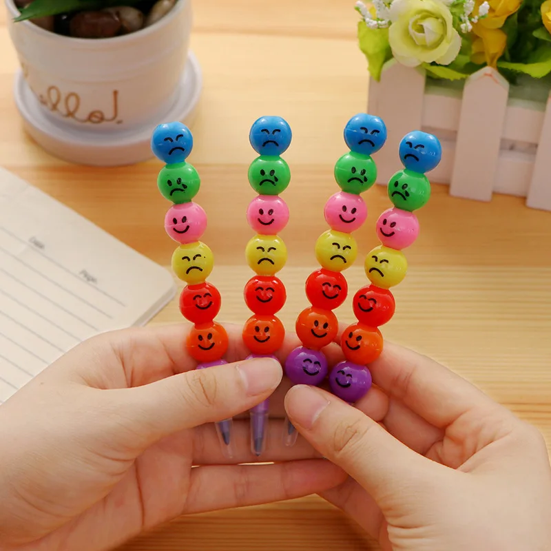 Building Block Toys Lollipop Crayon/Pencil Graffiti Pen 10 Pcs For Children Birthday Party Favors Student Back To School Gifts