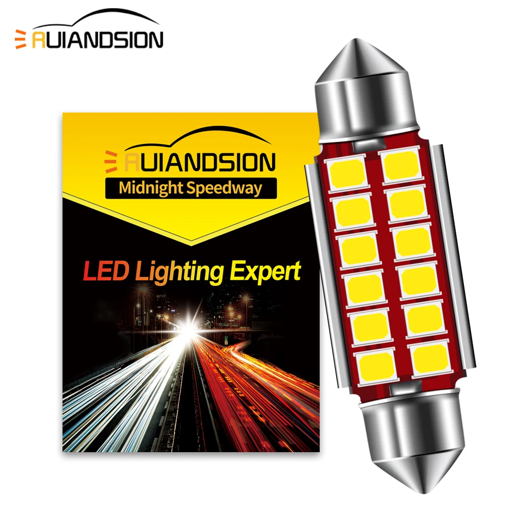 รูปสินค้า หลอดไฟ LED รถยนต์ 2835SMD สว่างพิเศษ สำหรับไฟอ่านหนังสือ ไฟป้ายทะเบียน ไฟท้าย