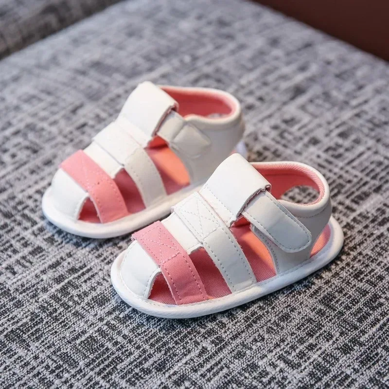 Infant Baby Boys Girls Sandals Summer Baby Flat Shoes Newborn Crib Shoes First Walkers Prewalkers Non Slip Walking Shoes
