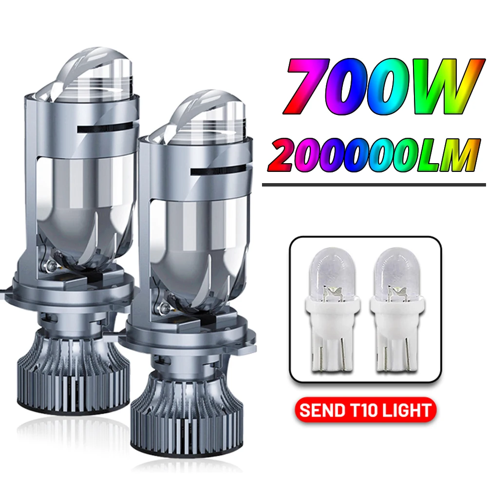 

200000LM H4 Projector Lens Bi LED H4 Canbus 700W Auto Car Headlight Motorcycle Fog Lamps 12V Led STG Bulb Hi/Lo Beam Plug&play