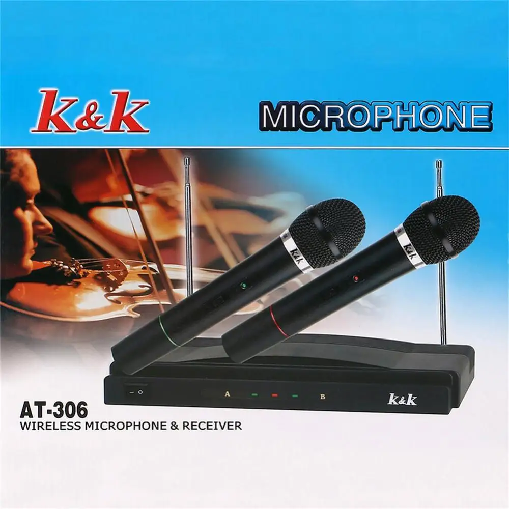 Kit de micrófonos inalámbricos profesionales, juego de micrófono de  condensador, Karaoke, Karaoke, KTV, sistema receptor - AliExpress