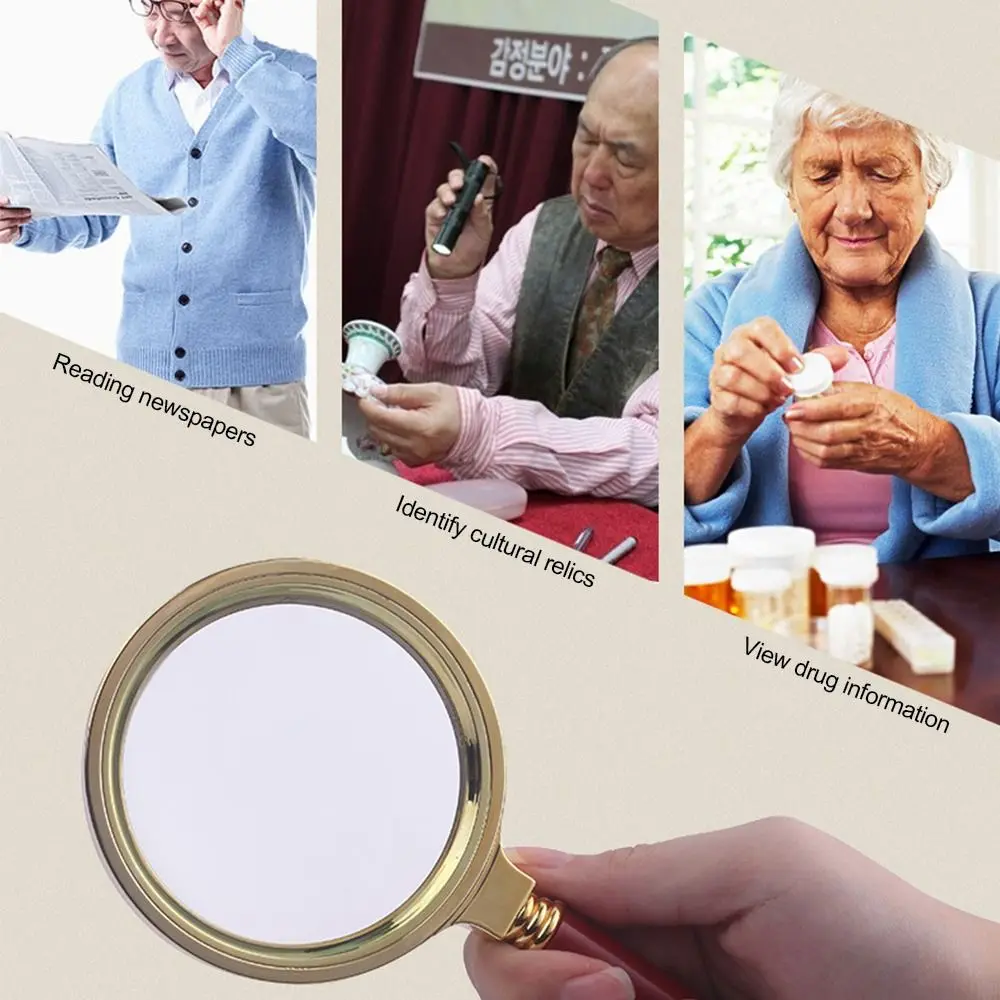 Jewelry Magnifying Glass 70/80/90/100mm Handheld 10X